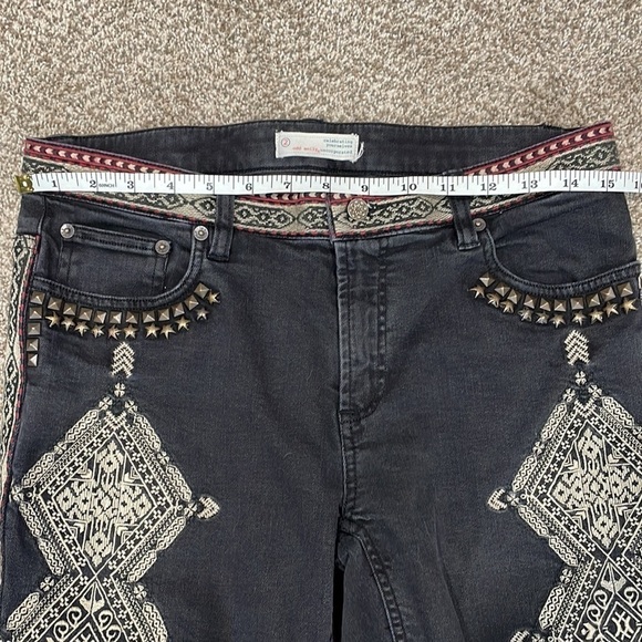 𝅺ANTHROPOLOGIE Odd Molly Embroidered Skinny Jeans - Picture 11 of 14
